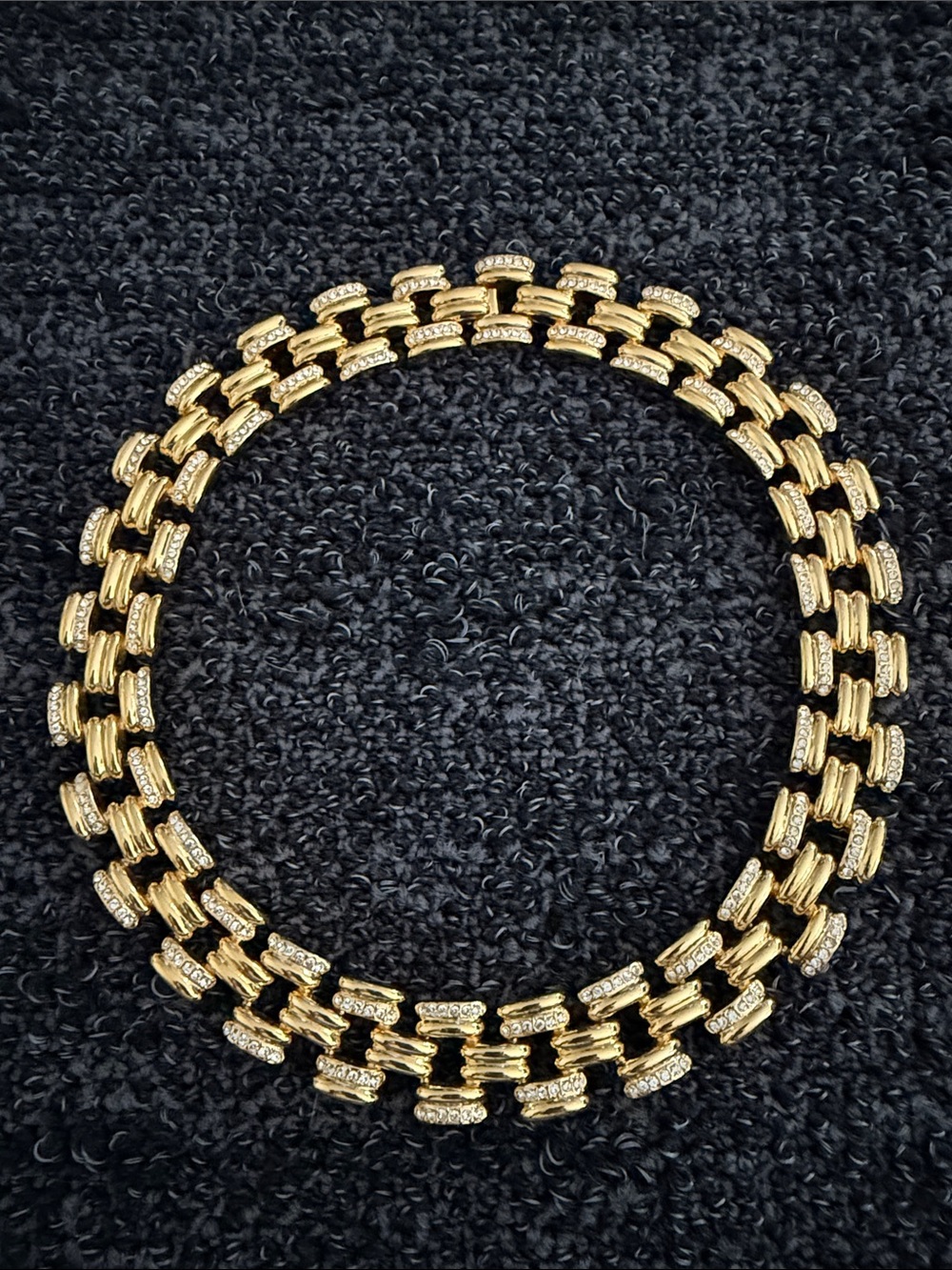 Fashion Jewelry Gold Double-Row Linked Necklace